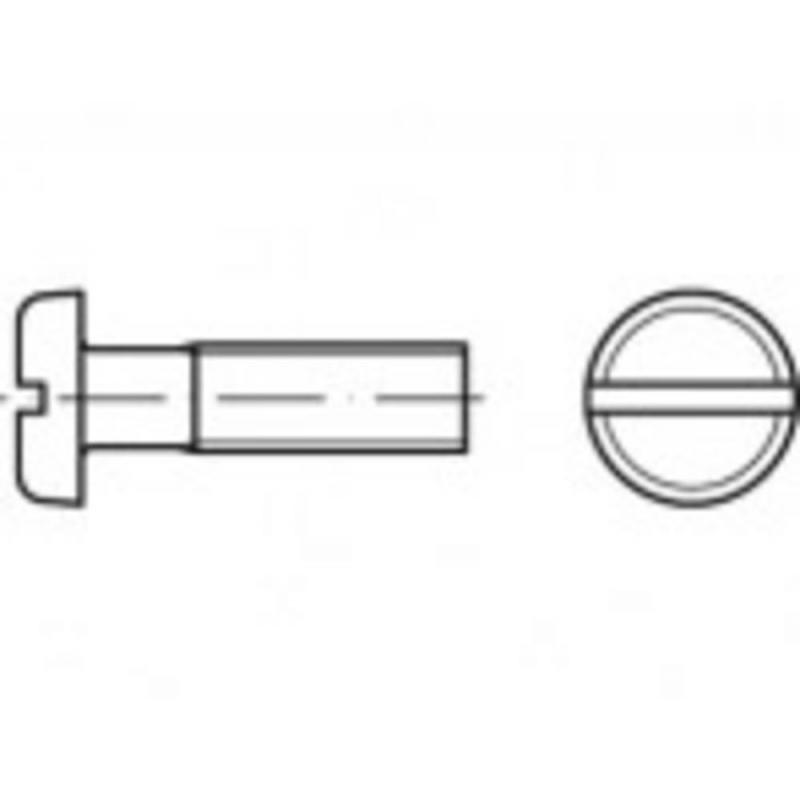 TOOLCRAFT TO-5391096 Platkopschroeven M3 10 mm Sleuf Staal Galvanisch verzinkt 2000 stuk(s)