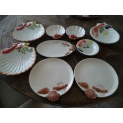 9 delige vis servies / visservies