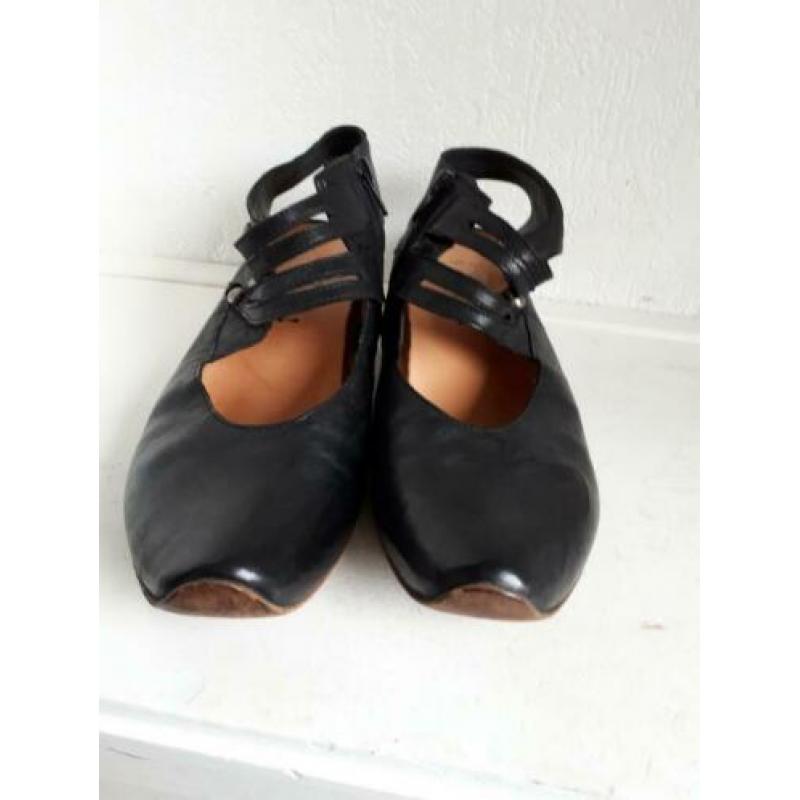 Think! Zwarte leren schoenen mt 39,5 Charlotte Nouvelle zgan