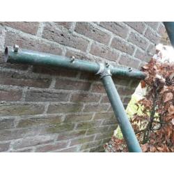 2x waslijpaal gegalviniseerd met rvs grondanker.