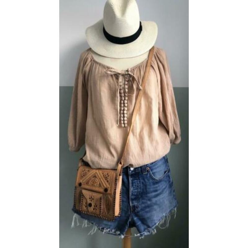 *MALENE BIRGER* zomerse Ibiza top maat 36 peach kleur ZGAN!