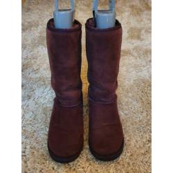 ugg australia chic empire bruin/paarse laarzen maat 9 / 40