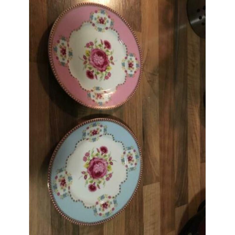 Pip studio big flower roze/blauw