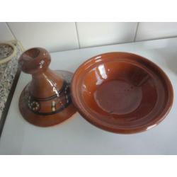 ??tajine oosters schaaltje met puntdeksel aardewerk