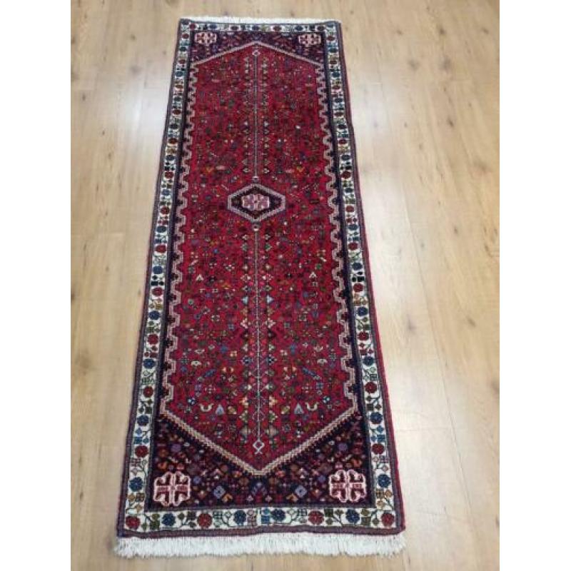 Vintage handgeknoopt perzisch tapijt loper Abedeh 207x73