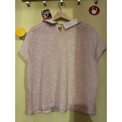 Leuke shirts met witte kraag in roze en zwart