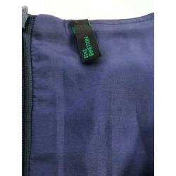 benetton blauwe jurk maat m