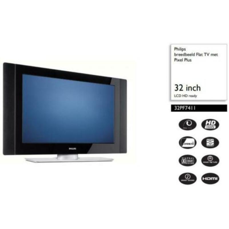 Philips LCD TV met standaard (32 inch zwart/zilver)