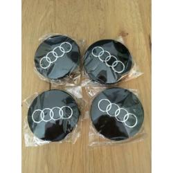 Audi zwart 60mm naafdoppen naafdop naafkappen naafkap