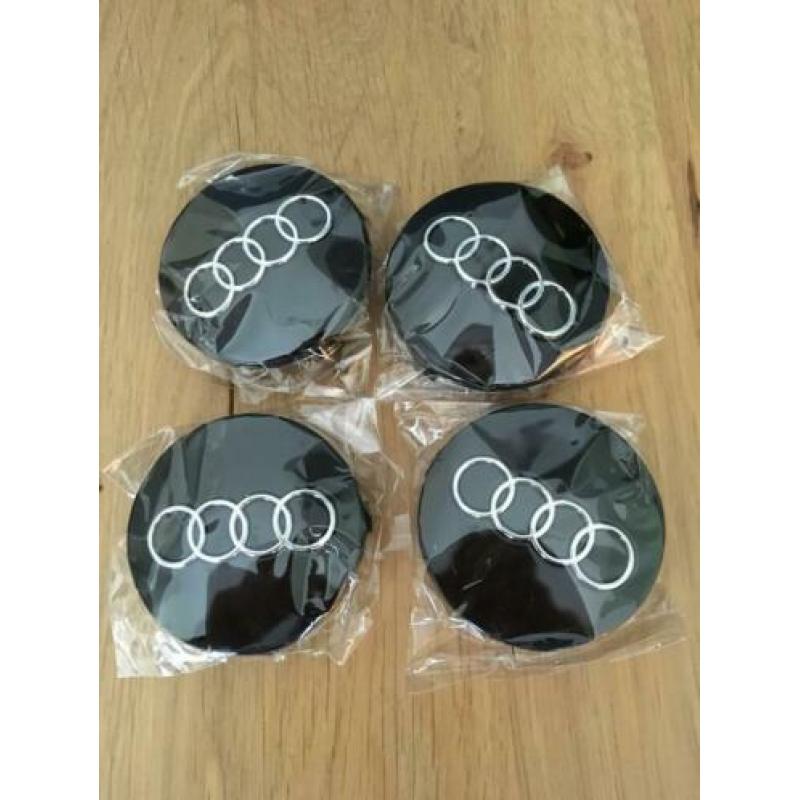 Audi zwart 60mm naafdoppen naafdop naafkappen naafkap