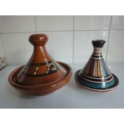 ??tajine oosters schaaltje met puntdeksel aardewerk