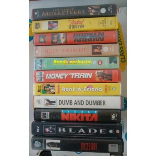 Te koop ruim 30 originele VHS-videobanden (ex rental).
