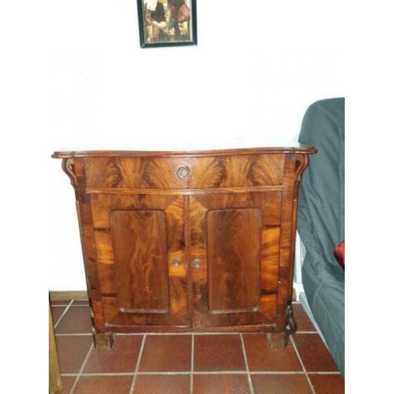 Antieke Handgesneden Teakhouten Madonna met Kind 35cm