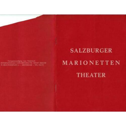 Programmablad Salzburger Marionetten Theater TourneeNederlan
