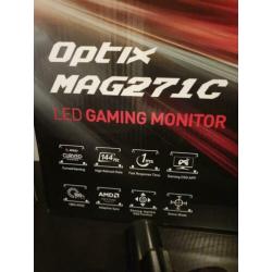 2x MSI Optix MAG271C 27 inch gaming monitor met dubbele arm