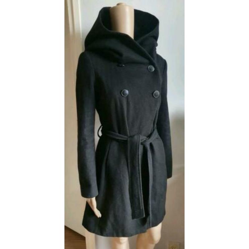 Jas wol mt M Zara Basic zwart