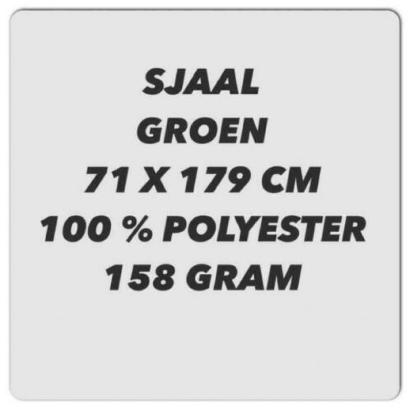 Polyester sjaal - 71x179 cm - groen