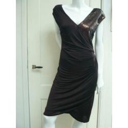 TED BAKER feest jurk pailletten maat 38/40 zgaNIEUW