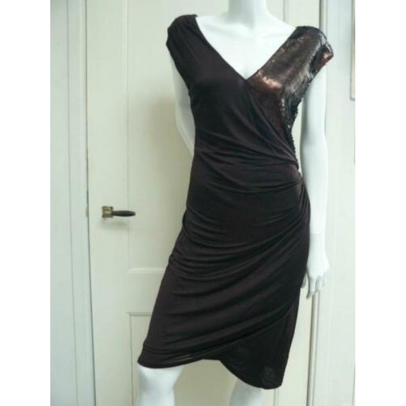 TED BAKER feest jurk pailletten maat 38/40 zgaNIEUW