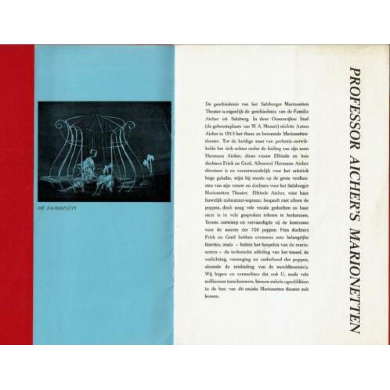 Programmablad Salzburger Marionetten Theater TourneeNederlan