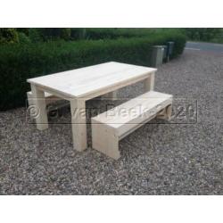 Tuintafel van Douglas of steigerhout tuin tafel