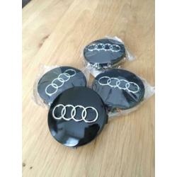 Audi zwart 60mm naafdoppen naafdop naafkappen naafkap