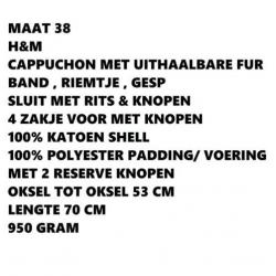 Maat 38 - h&m met capucchon - groen