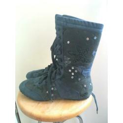 Petrol schoenen maat 40 glitter goa boho hippie apart