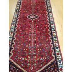 Vintage handgeknoopt perzisch tapijt loper Abedeh 207x73