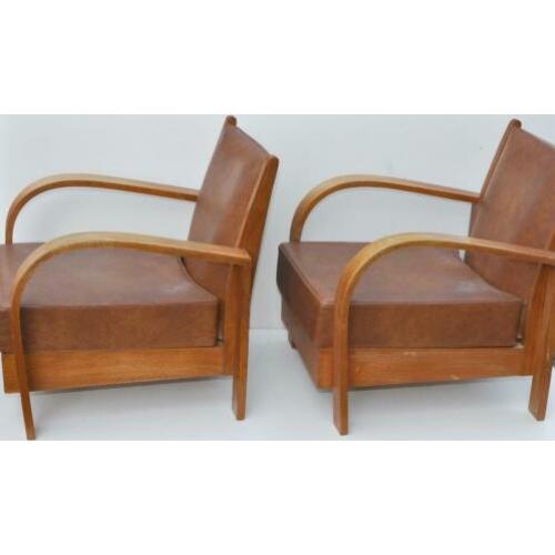 Jaren veertig art deco rookstoelen