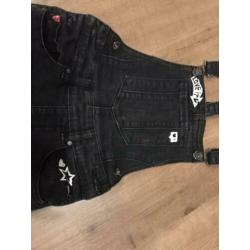 STOERE Zwarte tuinbroek van Coolcat - maat 146/152