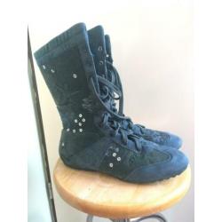 Petrol schoenen maat 40 glitter goa boho hippie apart