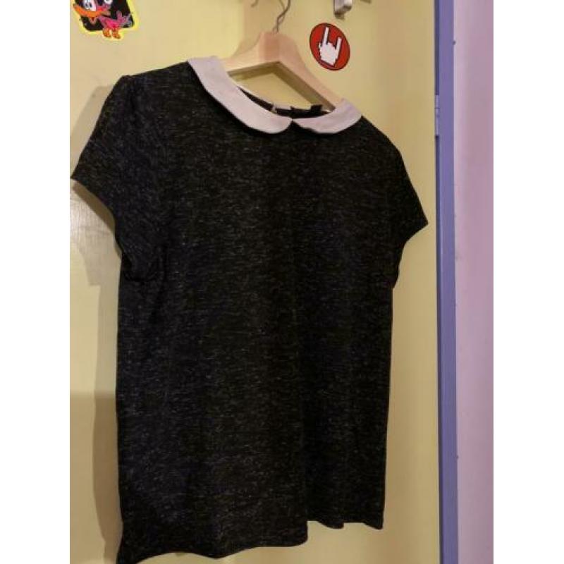 Leuke shirts met witte kraag in roze en zwart