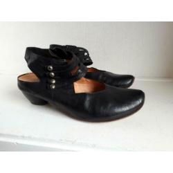 Think! Zwarte leren schoenen mt 39,5 Charlotte Nouvelle zgan