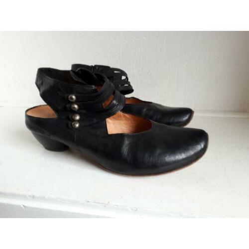 Think! Zwarte leren schoenen mt 39,5 Charlotte Nouvelle zgan