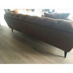 2 nieuwe leren (2,5 zits, cognac) banken