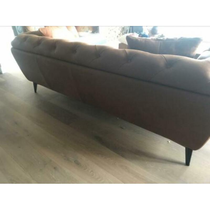 2 nieuwe leren (2,5 zits, cognac) banken