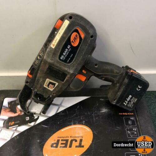Tjep RE Bar 40 Vlechtmachine | 14.4Volt 3Ah | In koffer | Me