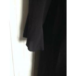 jurk zwart wijde lange mouw casual ladies maat M lang 87cm