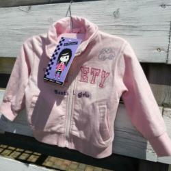 Nieuw roze vest / vestje met kaartje maat 68