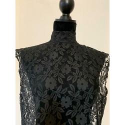 Zwarte kanten vintage see through top SALE