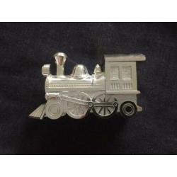 Verzilvert locomotief spaarpot