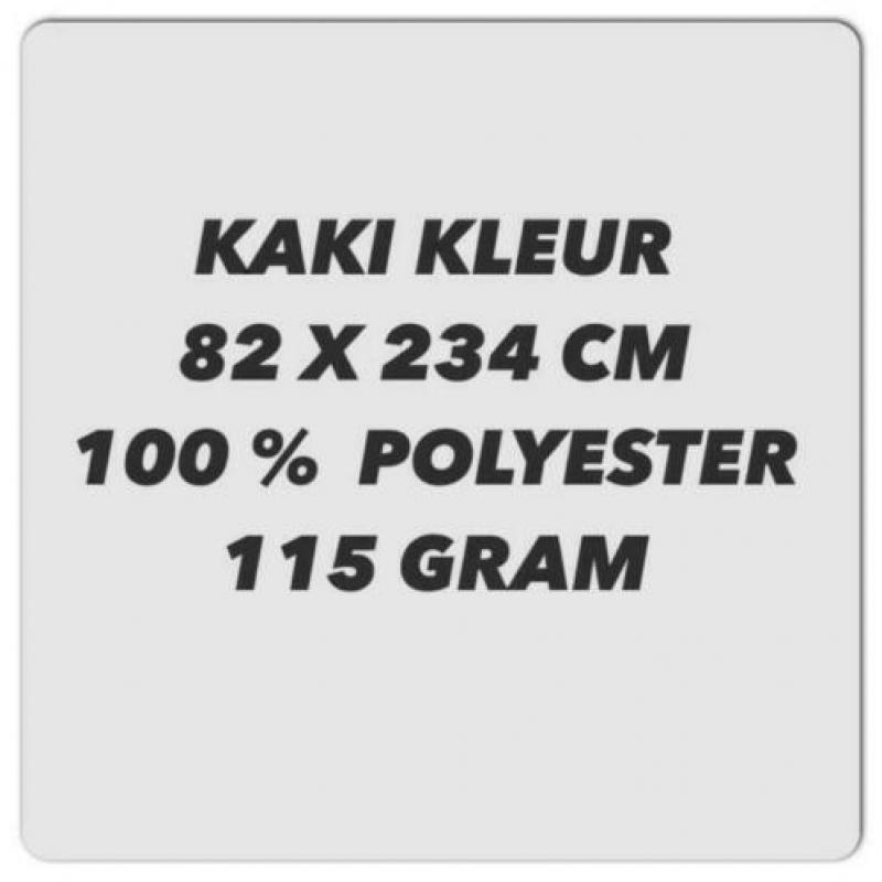 Polyester sjaal - kaki - 82x234 cm