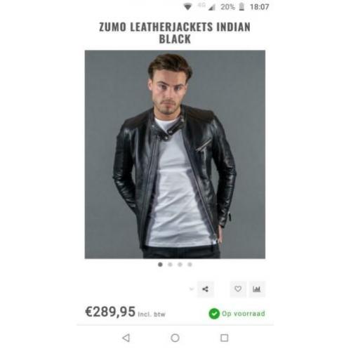 Leren jas Zumo Indian Black