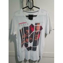 Wit T-shirt met opdruk merk CHIEF maat M
