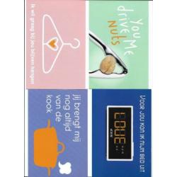 Zegel Sandd with love op 8 verschillende kaarten. Zegel kom