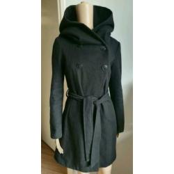 Jas wol mt M Zara Basic zwart