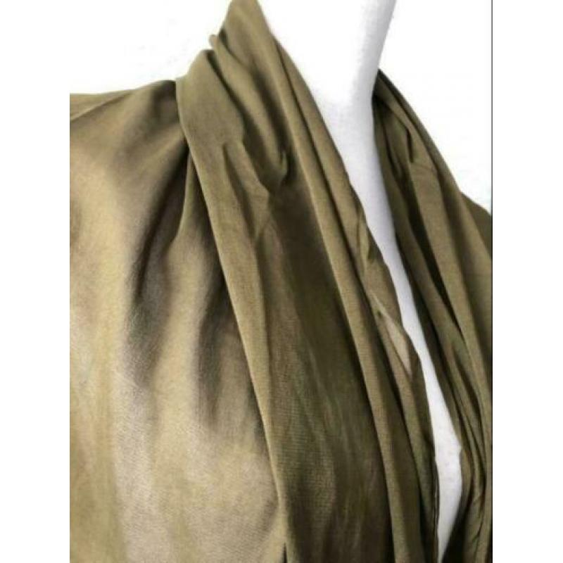 Polyester sjaal - kaki - 82x234 cm