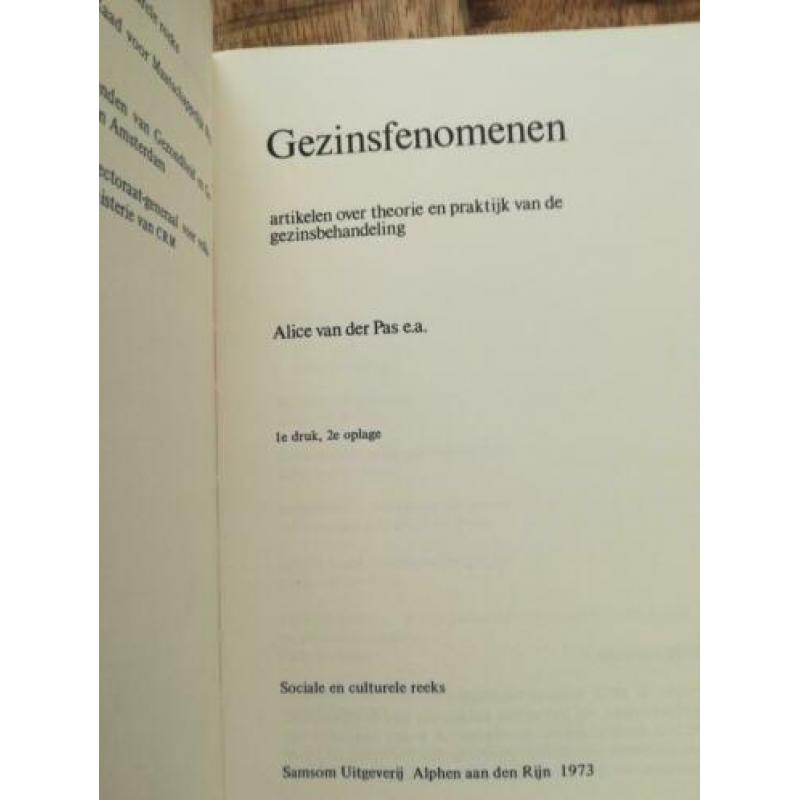 boek van Gezinsfenomenen van Alice van der Pas e.a.