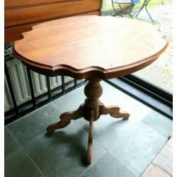 Antieke Handgesneden Teakhouten Madonna met Kind 35cm